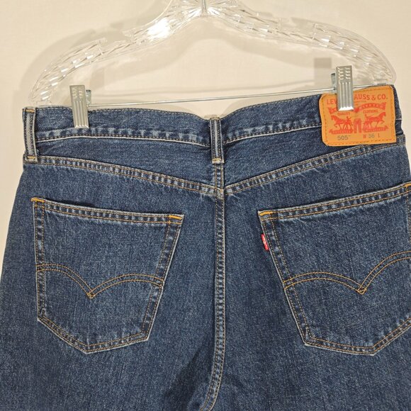 LEVI’S 505 Eclectic Grandpa Grunge Skater Denim Regular Fit Bermuda Men Size 36. - Picture 5 of 13
